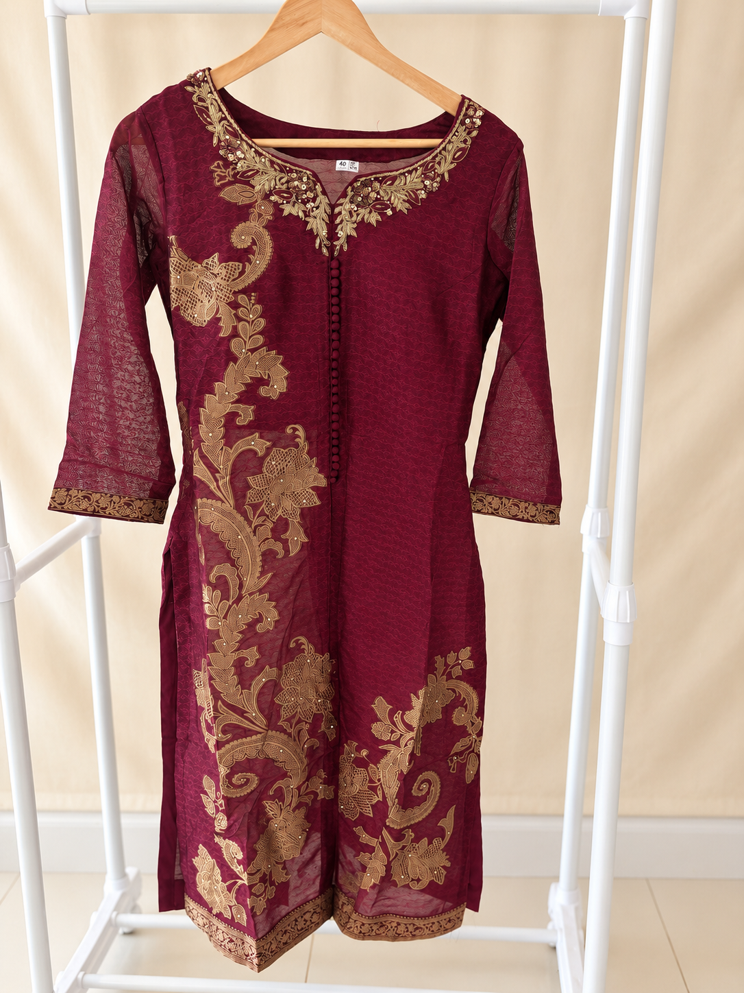 Wine Royale Kurta Set