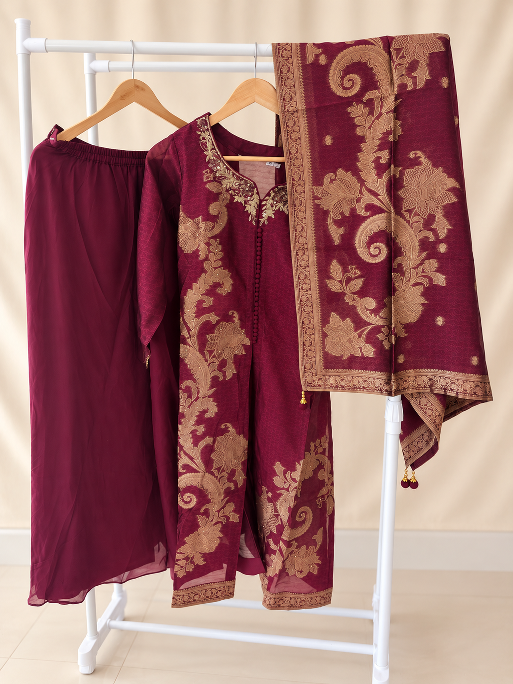 Wine Royale Kurta Set